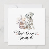 Invitation Joli chiot dalmate avec citation de bétail être co (Devant)