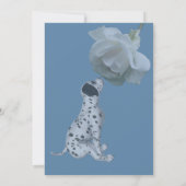 Invitation Joli chiot dalmatien Rose Fête animale (Dos)