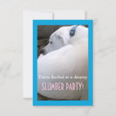 Invitation Joli Chubby White Sleeping Chien Chien Chien Stwoo (Devant)