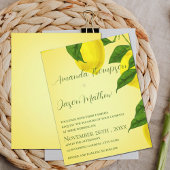 Invitation Joli Citron Lumineux Citrus Jaune Mariage