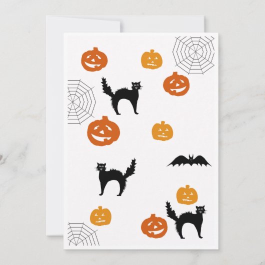 Invitation Joli citrouille Boo Halloween bash rose (Dos)