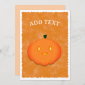 Invitation Joli Citrouille Halloween Baby shower d'aquarelle (Devant / Derrière)