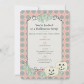 Invitation Joli Citrouille Halloween Party Deux côtés (Dos)