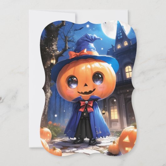 Invitation Joli Citrouille Jackolantern Baby shower d'Hallowe (Dos)