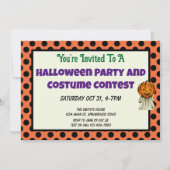 Invitation Joli concours de costumes d'Halloween pour enfants (Devant)