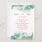 Invitation Joli Conte de Fées Pour Deux Fleur Tropicale de Fl (Dos)