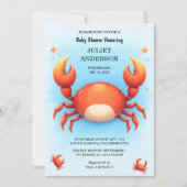 Invitation Joli Cool Beach Ocean Catch Baby shower de crabe r (Devant)