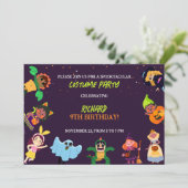 Invitation Joli costume d'Halloween Fête d'anniversaire moder (Debout devant)