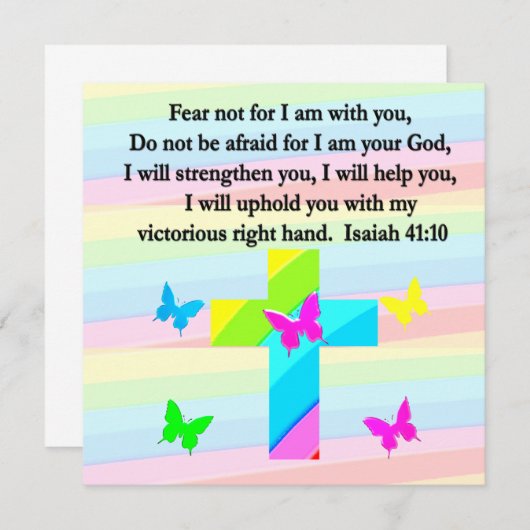 INVITATION JOLI DESIGN ISAÏE 41:10 (Devant / Derrière)