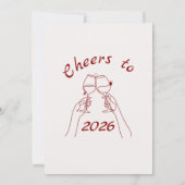 Invitation Joli doodle de la fête du réveillon du Nouvel An (Dos)