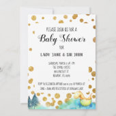 Invitation *~* Joli Dragon Vert Hatching Baby Boy Douche (Dos)