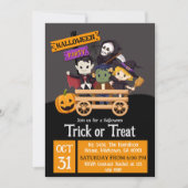 Invitation Joli éffrayant plaisir moderne Trick ou Treat Hall (Devant)