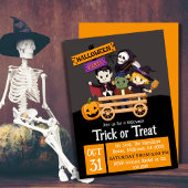 Invitation Joli éffrayant plaisir moderne Trick ou Treat Hall