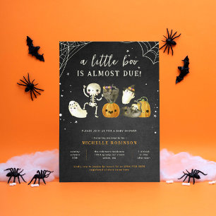 Invitation Joli Éffrayant Un Petit Baby shower Boo Halloween