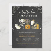 Invitation Joli Éffrayant Un Petit Baby shower Boo Halloween (Devant)