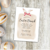 Invitation Joli Elégant Aquarelle Bunny Pâques Brunch