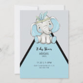 Invitation Joli éléphant Boho Oh Baby shower (Devant)
