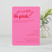 Invitation Joli En Fête des mariées Rose (Debout devant)