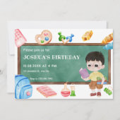 Invitation Joli enfant de l'école, tableau noir anniversaire (Devant)