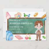 Invitation Joli enfant de l'école, tableau noir anniversaire (Devant)