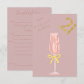 Invitation Joli et Chic 21ème Anniversaire (Devant / Derrière)