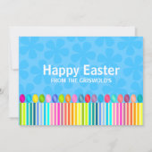 Invitation Joli et coloré lapin de Pâques (Dos)