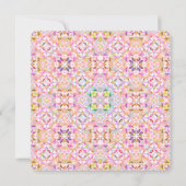 Invitation Joli été rose printemps vert pour fille Anniversai (Dos)