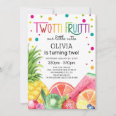 Invitation Joli été TWO-tti Fruitti Fruit 2e anniversaire (Devant)