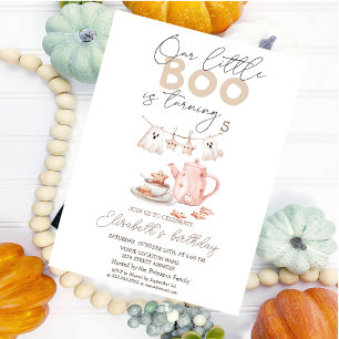 Invitation Joli Fantôme à l'aquarelle Boo Anniversaire Hallow