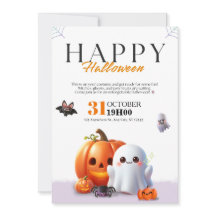 Joli fantôme d'Halloween Citrouille Orange Araigné