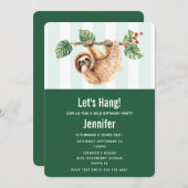 Invitation Joli fentes accroché à l'aquarelle vers le bas Ann (Devant / Derrière)