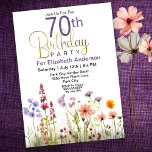 Invitation Joli Fleur sauvage 70e anniversaire<br><div class="desc">Joli Fleur sauvage 70e anniversaire Invitation pour les femmes. Il Est Facile De Modifier L'Exemple De Texte En Cliquant Personnaliser Ce Modèle. Cliquez Sur Modifier Dans L'Outil De Création Pour Modifier Le Type De Police, La Couleur De Police, La Taille De Police, Ou Pour Ajouter/Supprimer/Modifier Le Texte Ou Les Éléments...</div>