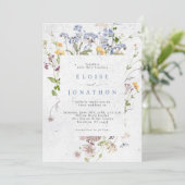 Invitation Joli Fleur sauvage de printemps Meadow Garden Mari (Debout devant)