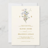 Invitation Joli Fleur sauvage de printemps Meadow Gold Mariag (Devant)