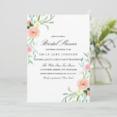 Invitation Joli Fleur sauvage Fête des mariées aquarelle Inv (Debout devant)