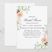 Invitation Joli Fleur sauvage Fête des mariées aquarelle Inv (Devant / Derrière)