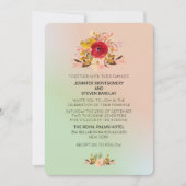 Invitation Joli Fleur sauvage Floral avec site Mariage (Devant)