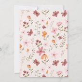 Invitation Joli fleur sauvage petit baby shower papillon (Dos)