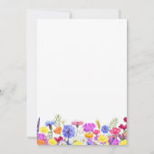 Invitation Joli Fleur sauvage pourpre Adulte 30e anniversaire (Dos)