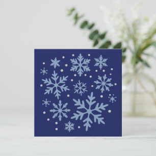 Invitation Joli flocon de neige Noël hiver vacances Cozy Xmas