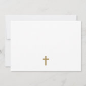 Invitation Joli floral avec Baptême croisé (Dos)