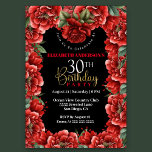 Invitation Joli Floral rouge 30e anniversaire<br><div class="desc">Jolie Red Floral 30e Anniversaire Invitation Pour Femmes. Il Est Facile De Changer L'Exemple De Texte En Vous Propre En Cliquant Sur Personnaliser. Cliquez Sur Personnaliser/Modifier Avec L'Outil De Création Pour Modifier Le Type De Police, La Couleur De Police, La Taille De Police, Ou Pour Ajouter/Supprimer/Modifier Le Texte Ou Les...</div>