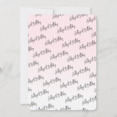 Invitation Joli Fox Script Girl 1er anniversaire (Dos)