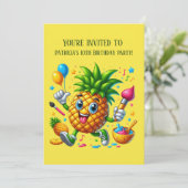 Invitation Joli fruit d'ananas d'été ajouter du texte (Debout devant)