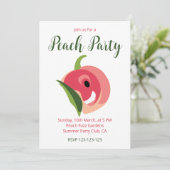 Invitation Joli Fruit de Pêche Fête de la Pêche (Debout devant)