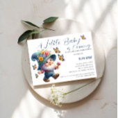 Invitation Joli Gnome Avec Baby shower Papillon