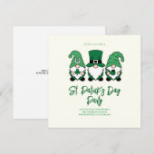 Invitation Joli gnome de la Saint-Patrick (Devant / Derrière)