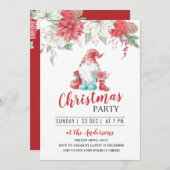 Invitation joli gnome floral wath Noël fête d'hiver In (Devant / Derrière)