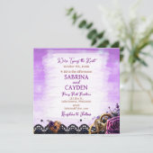 Invitation Joli gothique esthétique Mariage Steampunk (Debout devant)