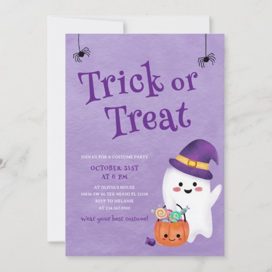 Invitation Joli Halloween Enfants (Devant)